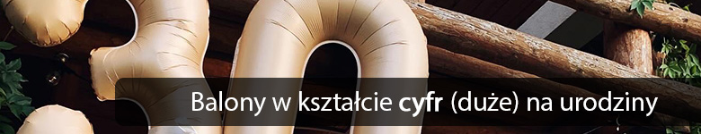 Balony na hel w kształcie cyfr