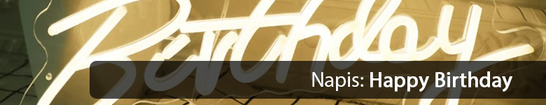 Napis led (ledon): Happy birthday - wynajem Łańcut, Rzeszów
